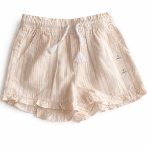 GAP 3T Neutral Cream Stripe Ruffle Hem Shorts | New Without Tags